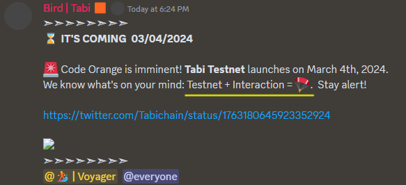Tabi Testnet Launching Soon!

Launch date: 4th March

Testnet interaction will be helpful for 🪂