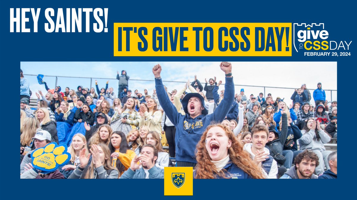#GiveToCSSDay2024 IS HERE!

Support your favorite teams and programs today!

Learn more: giving.css.edu/g/give-to-css-…