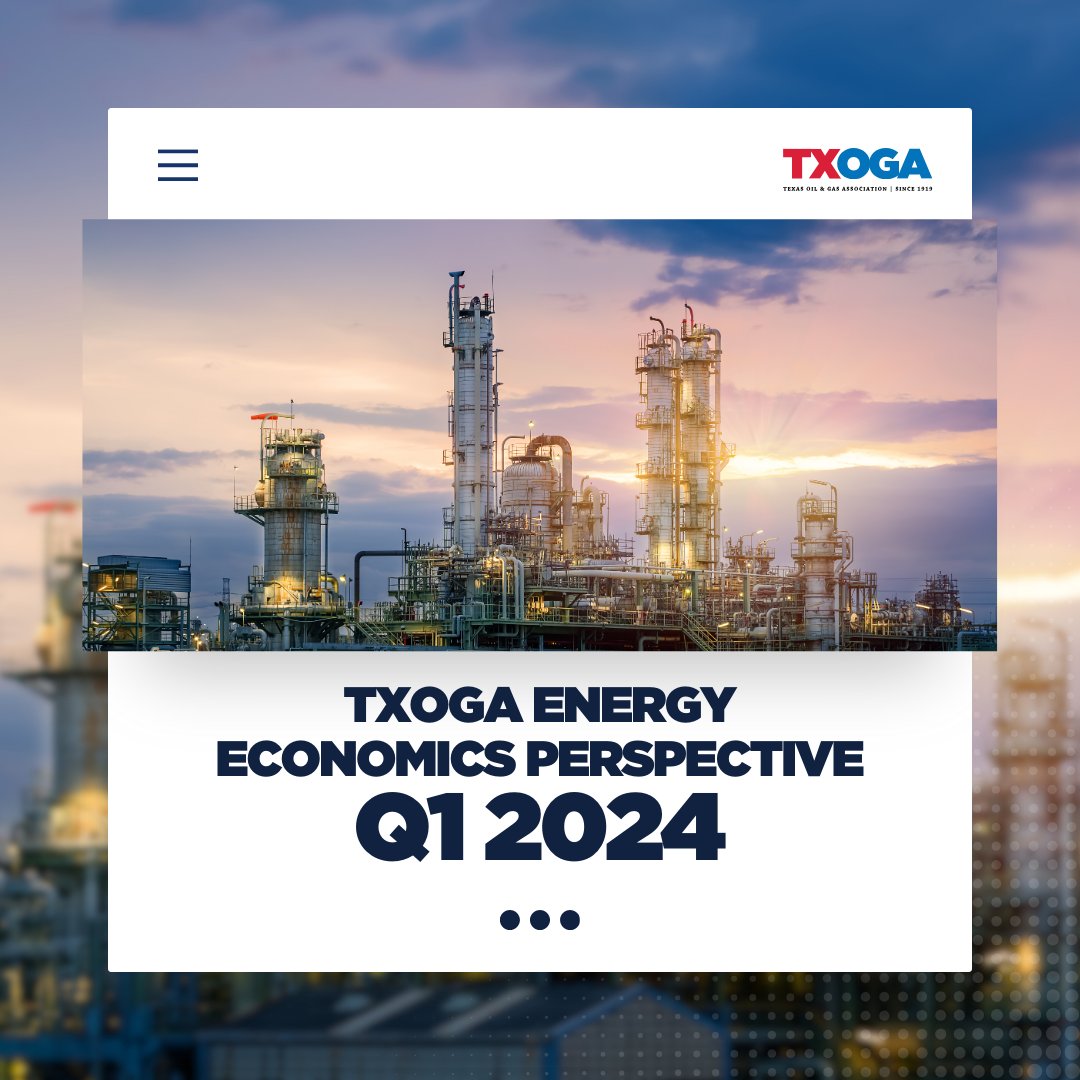 Check out the latest Energy Economics Perspective for Q1 2024 by TXOGA Chief Economist @RDeanForeman1 which delves into the latest insights from weekly, monthly, and quarterly monitoring and analyses of economic and energy markets. Read more: txoga.org/txoga-energy-e…