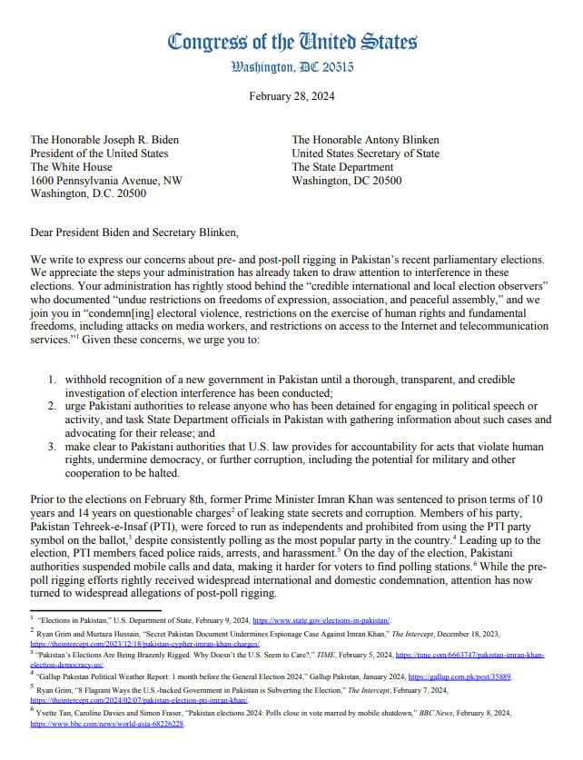 RepSusanWild's tweet image. Proud to co-lead this effort with @RepCasar. The United States and the international community must make clear that we stand with the people of Pakistan, not with the forces subverting democracy.