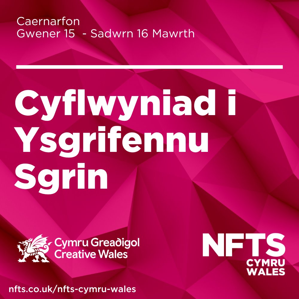 ⭐️Gwener 15 - Sad 16 Mawrth ⭐️Lleoliad: Caernarfon ⭐️Pris: Gyda diolch i @CymruGreadigol mae'r cwrs hwn am ddim. Mwy o fanylion yma: nfts.co.uk/cyflwyniad-i-y… **This course will be delivered through the medium of Welsh.**