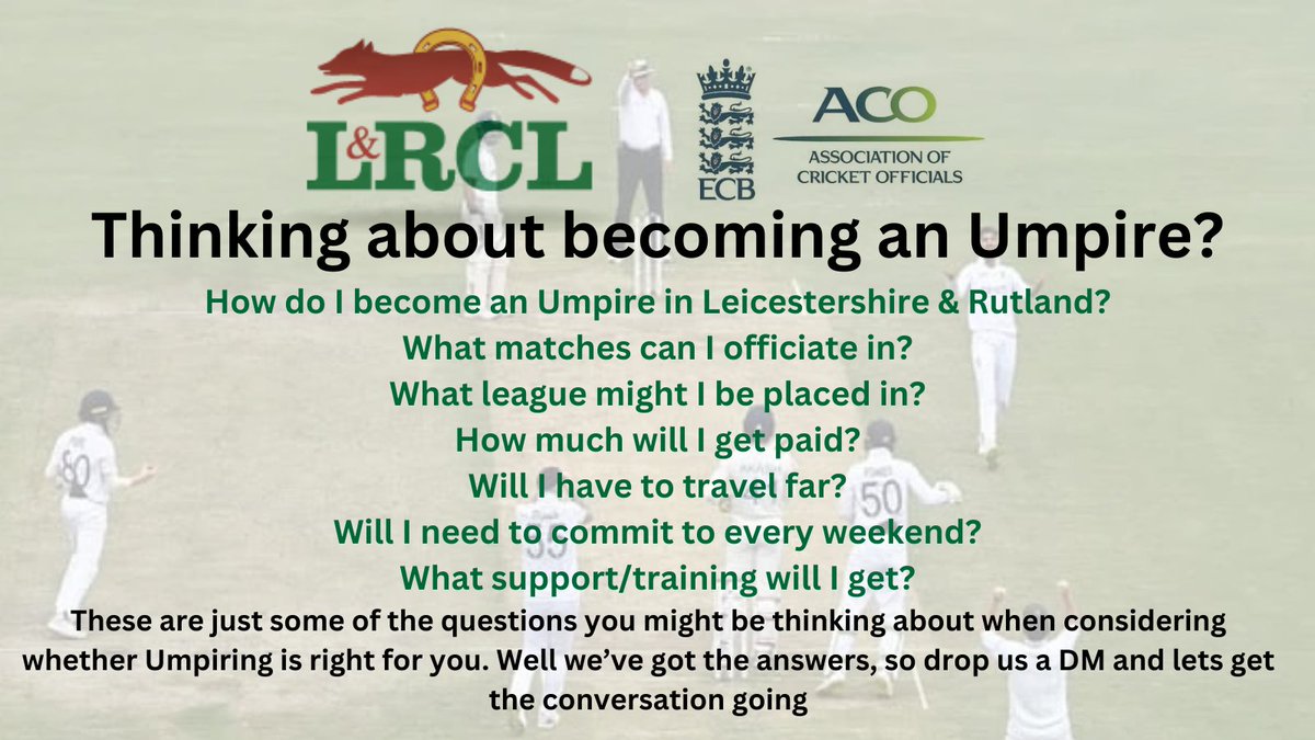 Further to our recent post about Umpiring courses, get in touch if you want to have an open conversation about Umpiring or Scoring in 2024.