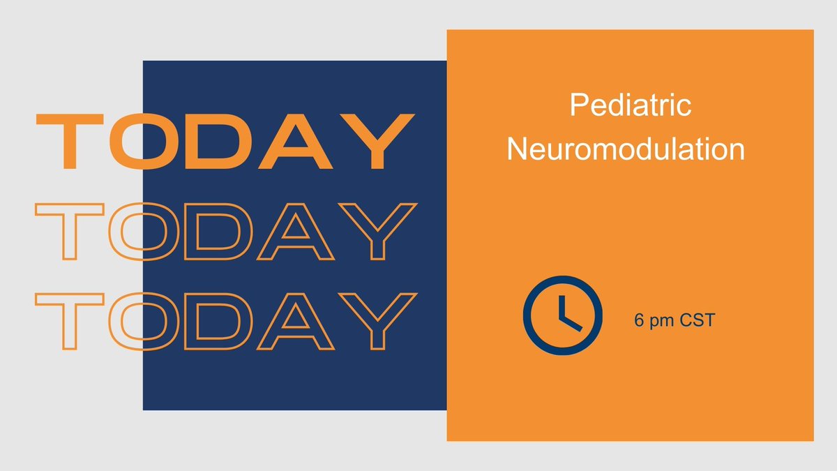 Today is the Day! Join us at 6PM CST for a #CNSWebinar on Pediatric Neuromodulation with @BgillickB #Neuromodulation #MedEd #childneurology #Webinar Register Here: ow.ly/4RGm50QH9AJ