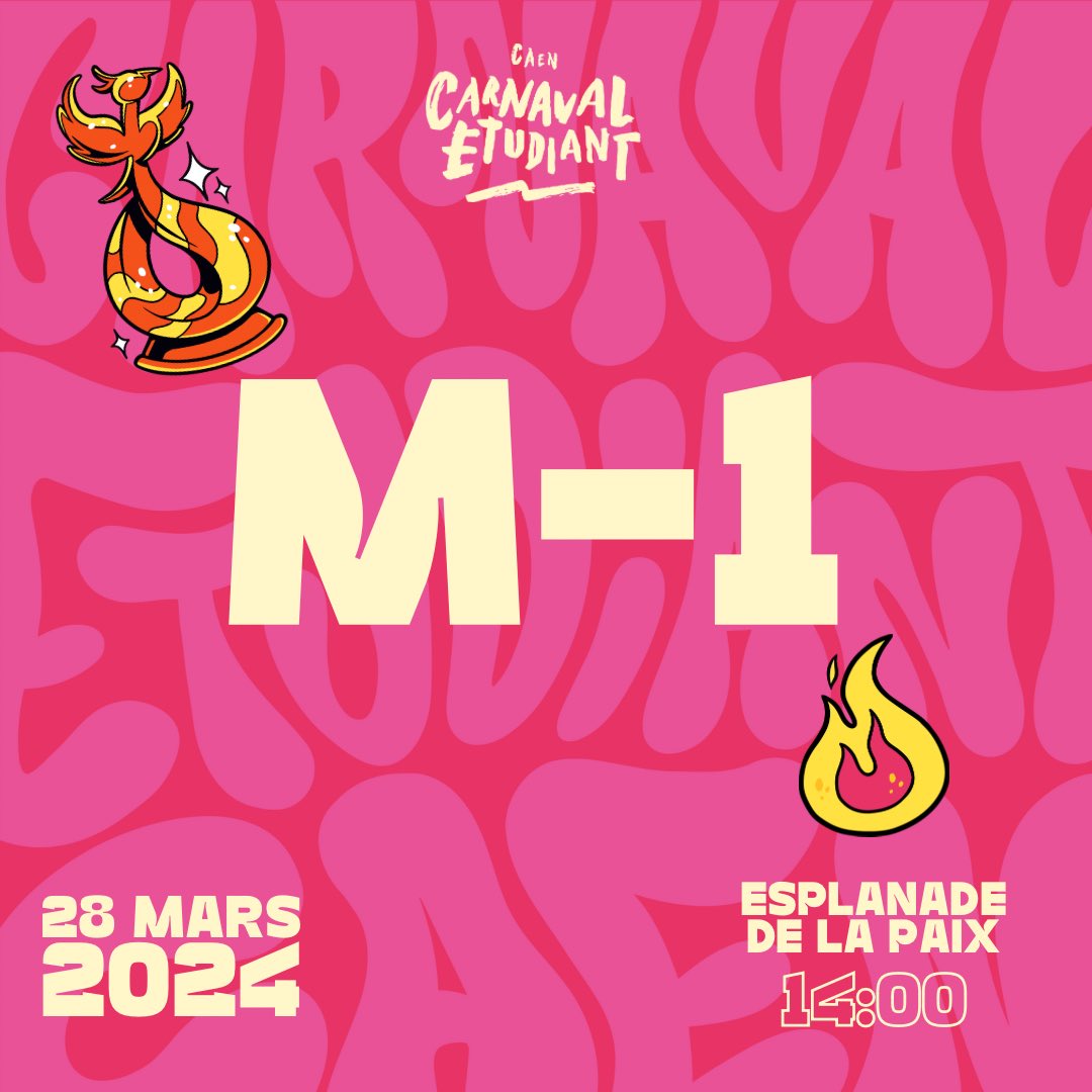 Plus que 4 semaines avant l’édition 2024 🥳🥳

Vous êtes prêts ? 

#Carnaval2024 #carnavalcaen #carnavaletudiantcaen #carnavalcaen2024