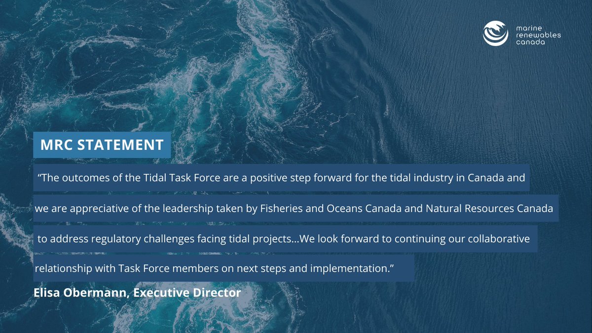 📰The Tidal Task Force has released its Final Report. Through strengthened collaboration by government, industry, and research organizations, regulatory challenges facing the tidal energy industry are being addressed. This marks an important step forward for Canada’s…