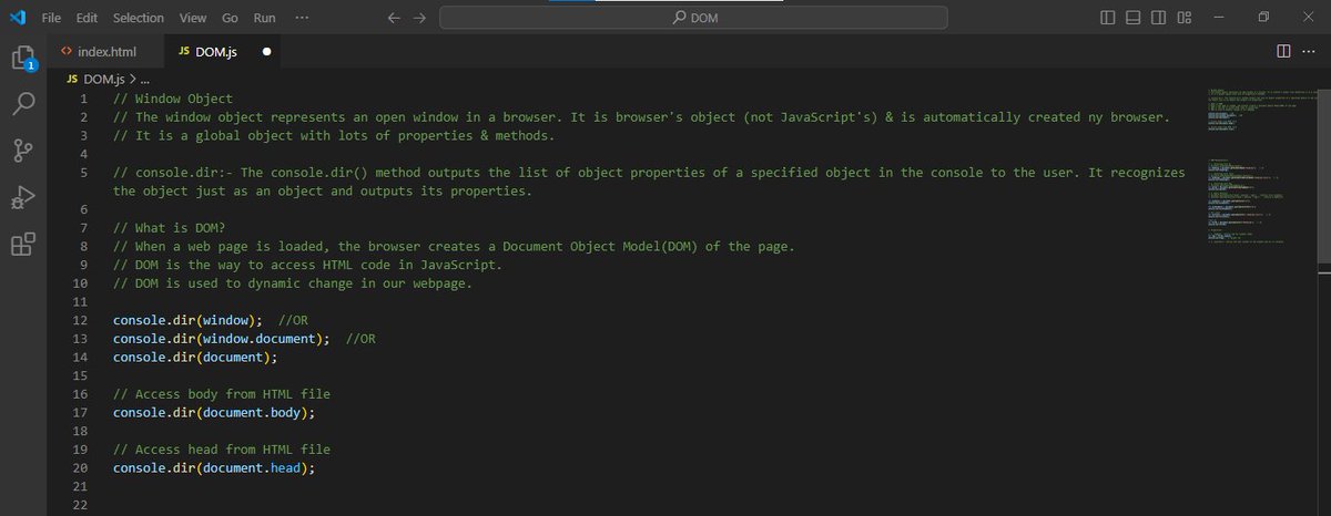 Joy__Khatri's tweet image. 🌟 JavaScript Day 9: DOM, the puppet master of web pages, and DOM Manipulation, the art of choreographing HTML elements! 🎭🕹️ Transforming static pages into dynamic wonders with every line of code! 🚀💫 
#JavaScriptAdventure
 #TechExplorer 
#coding 
#CodingJourney 
#codinglife