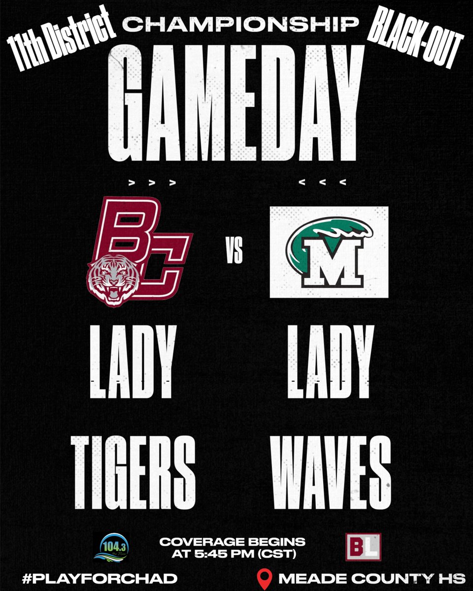 BC Lady Tigers (@bcladytigers) on Twitter photo 🏀11TH DISTRICT TOURNAMENT🏀
📆 Thur., February 29
📍 Meade County High School
⏰ 6:00 PM (CST)
📺 <a href="/brecklive/">brecklive</a>
<a href="/1043theRiver/">104.3, the River</a>
<a href="/BCHSAthletics2/">Breck County Athletics</a> 🏀11TH DISTRICT TOURNAMENT🏀
📆 Thur., February 29
📍 Meade County High School
⏰ 6:00 PM (CST)
📺 <a href="/brecklive/">brecklive</a>
<a href="/1043theRiver/">104.3, the River</a>
<a href="/BCHSAthletics2/">Breck County Athletics</a>