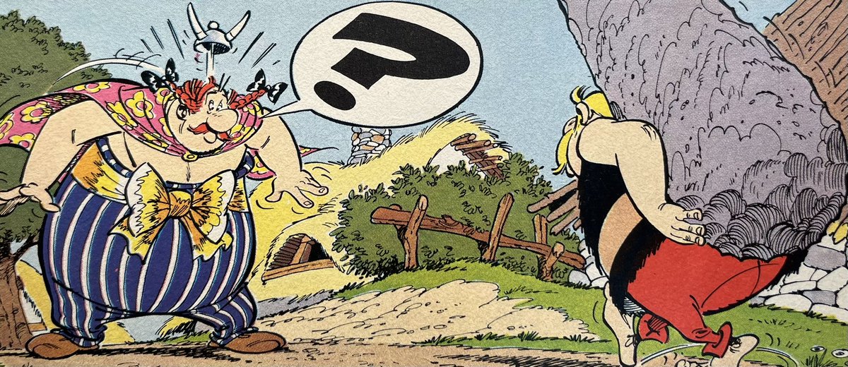 Just started pouring here. Again. Here’s today’s #RandomComicsPaneloftheDay #10 Snatched from Obelix And Co. (#Asterix Book 22) by Goscinnny & Uderzo. #comics