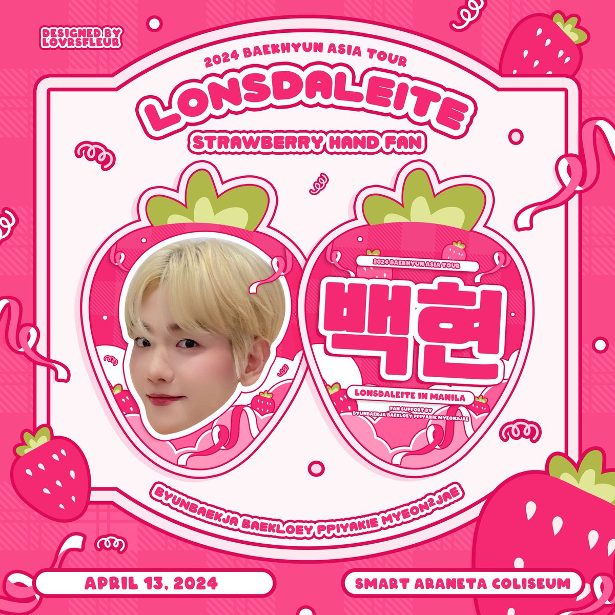 ૮₍ ˶•⤙•˶ ₎ა pls like/repost

⋆˖⁺‧₊☽ 𝟐𝟎𝟐𝟒 𝐁𝐀𝐄𝐊𝐇𝐘𝐔𝐍 𝐀𝐒𝐈𝐀 𝐓𝐎𝐔𝐑 [Lonsdaleite] IN MANILA ☾₊‧⁺˖⋆

STRAWBERRY HAND FAN GIVEAWAY 𓍢ִ໋🍓͙͛ ๋࣭ 

by @byunbaekja <a href="/baekloey__/">LightLoey 불과빛❤찬백</a> <a href="/ppiyakie/">viviyz</a> <a href="/myeon2jae/">ℛ</a>     

#백현 #2024BAEKHYUNAsiaTour #LonsdaleiteInMNL #큥콘나눔