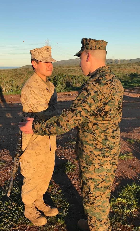 5 years ago, watching my son earn his Eagle, Globe, and Anchor was one of the greatest moments of my career. 🦅🌎⚓️

This photo captures the moment shortly after my son realized I had flown out to surprise him. 

After completing the crucible, he walked right past me, completely