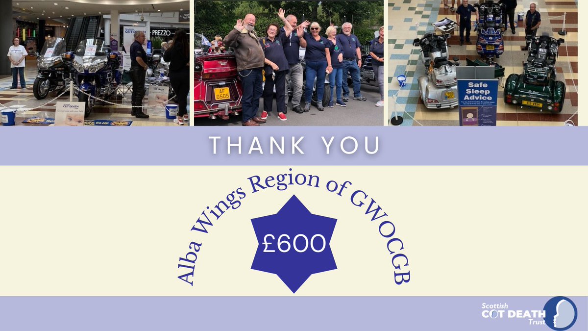 Congratulations and a huge thanks to the Alba Wings Region of GWOCGB, for raising a brilliant £600! We are honoured to have been chosen as your Partner Charity for 2023. If you'd like to nominate us as your company’s Charity, please email fundraising@scottishcotdeathtrust.org