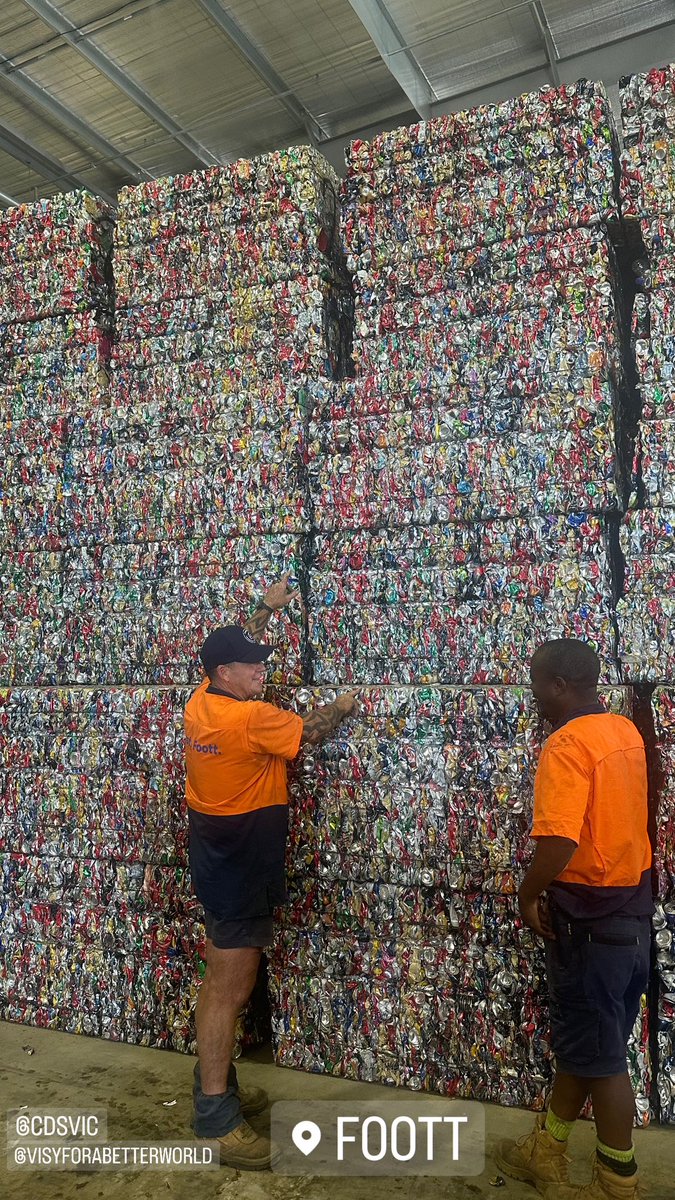 FoottWSolutions's tweet image. Baling aluminium cans for @VisyIndustries as part of Victoria’s Container Deposit Scheme has given our staff the opportunity to learn new skills and employ more people in regional Victoria. Our staff are loving it! 
#foott 
#cdsvic