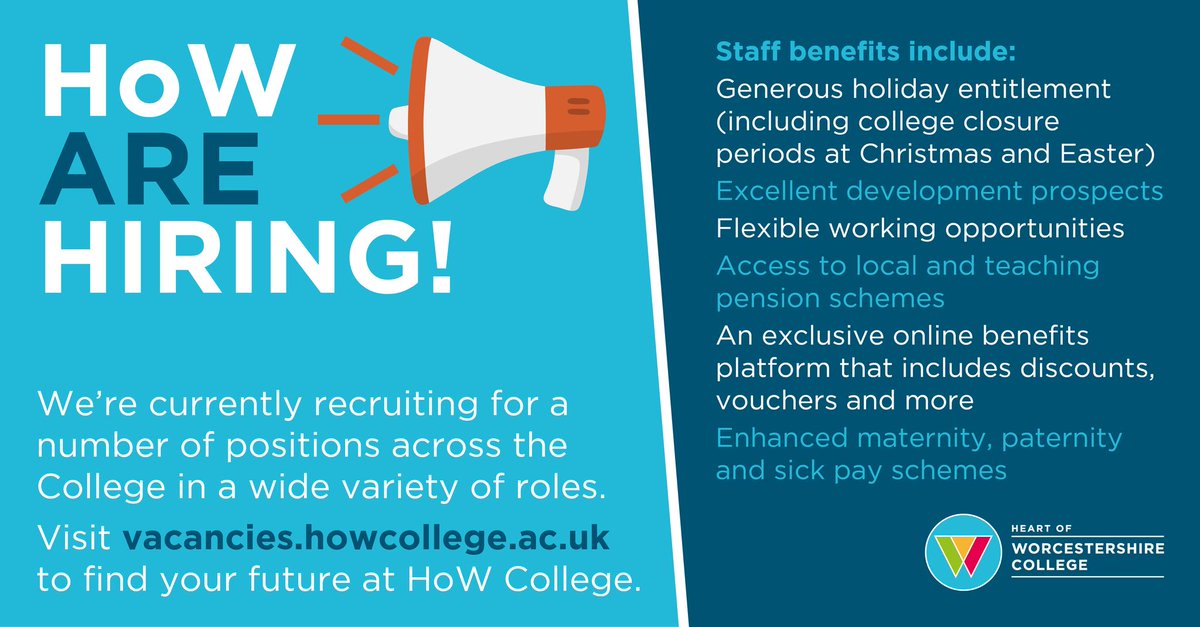 We’re looking for someone with a strong vision for marketing within FE to join our team as Director of Marketing and Communications! Want to know more? Make sure to visit vacancies.howcollege.ac.uk/Vacancies/Vaca… *Closing date for this vacancy is March 6th #LoveOurColleges #recruitment #Marketing