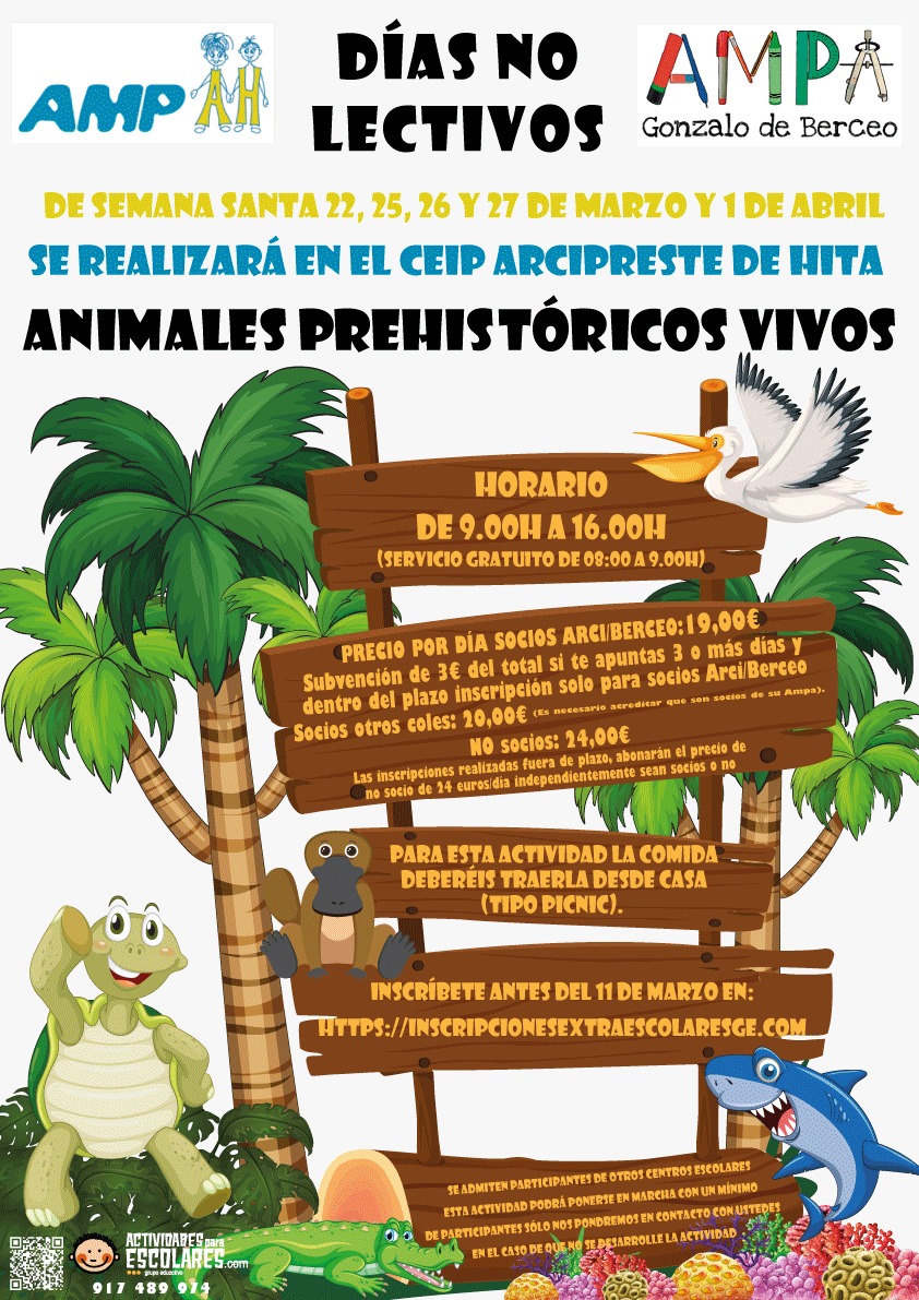 ¡¡¡YA PUEDES APUNTARTE AL CAMPAMENTO DE SEMANA SANTA!!!*

inscripcionesextraescolaresge.com

Plazo de inscripción hasta el 11 de marzo.

*Si eres ARCISOCIO y te apuntas 3 o más días tendrás un descuento de 3€ en el precio total.