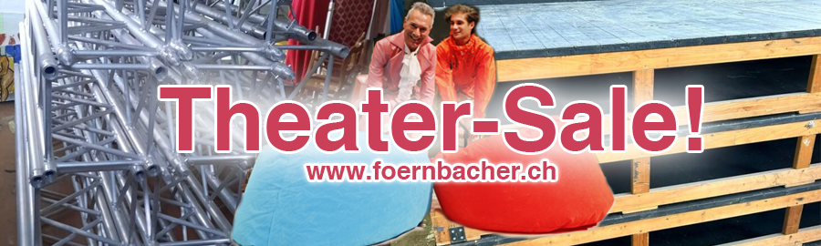 Unser Frühlingsgruss an euch ist heute ein Hinweis auf unsere Website: wir haben eine neue Seite eingerichtet Theater-Sale! - Eine Fundgrube für Nostalgiker und Schnäppchenjäger. Hier können Sie nun laufend ab jetzt echte Trouvaillen entdecken.
foernbacher.ch/fundus