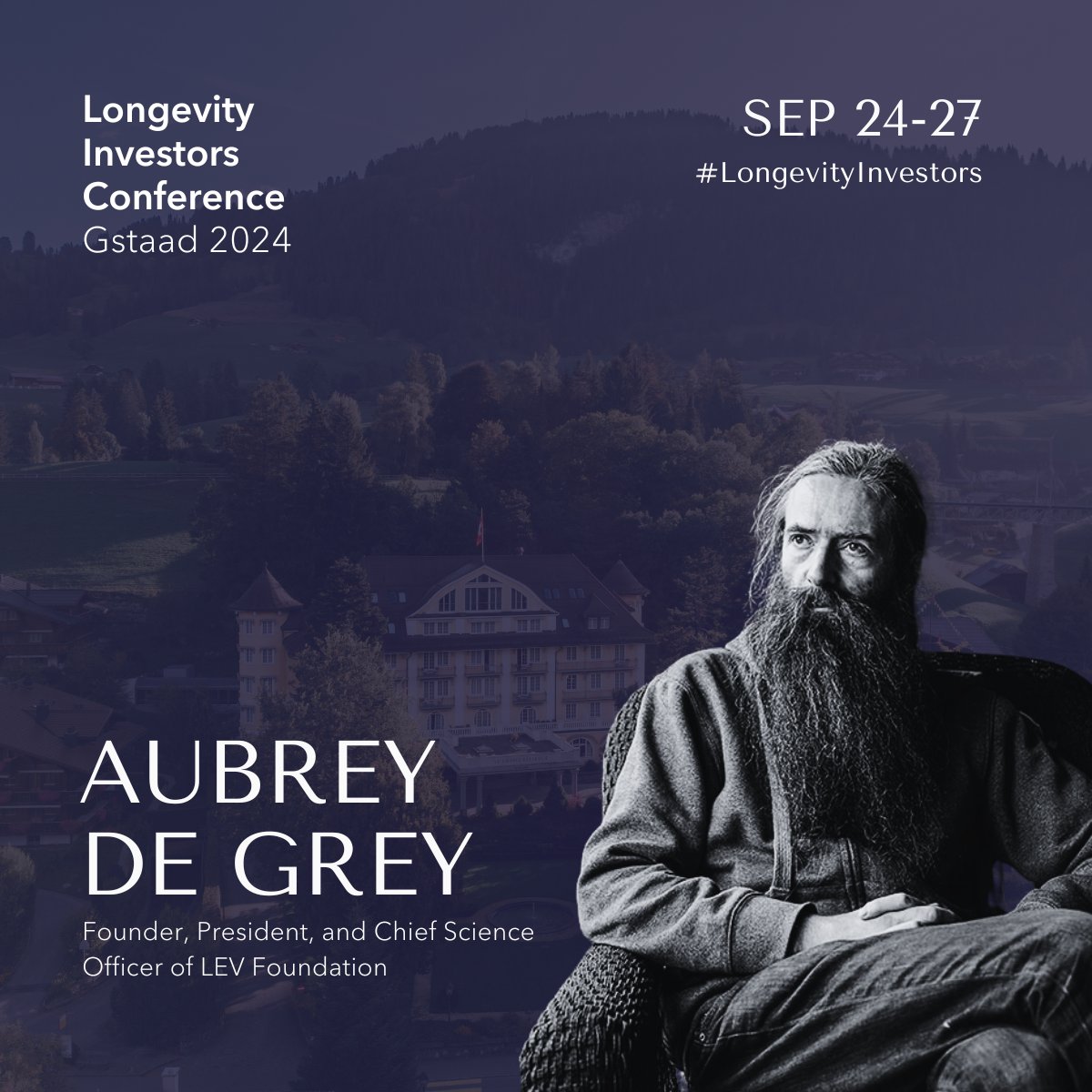 We're thrilled to announce @aubreydegrey, Founder, President, and Chief Science Officer of LEV Foundation, as a speaker at the Longevity Investors Conference 2024! 🚀 Join us on September 24-27 at @BellevueGstaad, Switzerland, for groundbreaking insights into the future of…