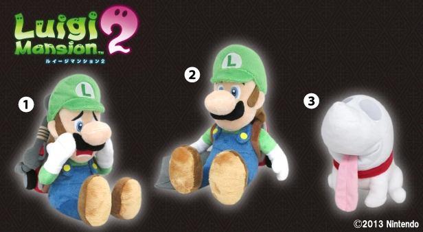 Plushies of Luigi and Polterpup based off of Luigi's Mansion: Dark Moon (San-ei, 2012).

[ Official Merchandise ]