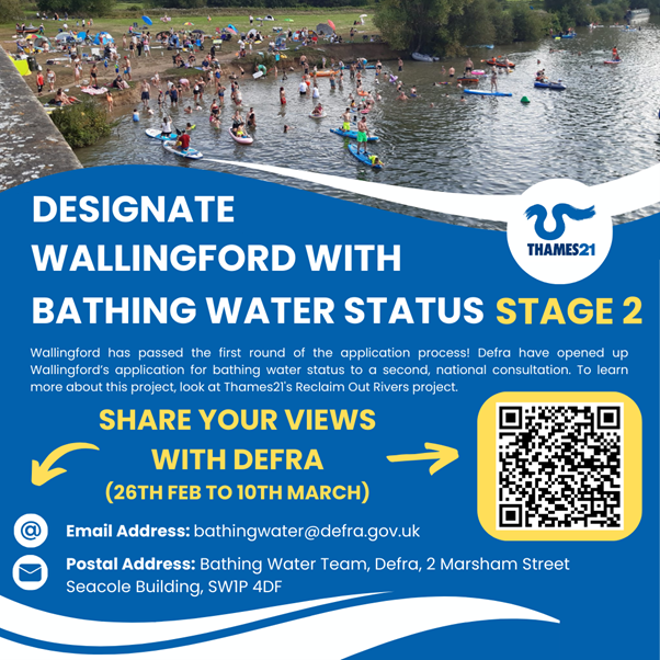 📢Wallingford Beach in Oxfordshire has reached the next stage of its application for designated bathing water status. Can you help us to secure cleaner water for this stretch of the River Thames for people and for wildlife? Respond to survey here:⬇️🧵 consult.defra.gov.uk/water/consulta…