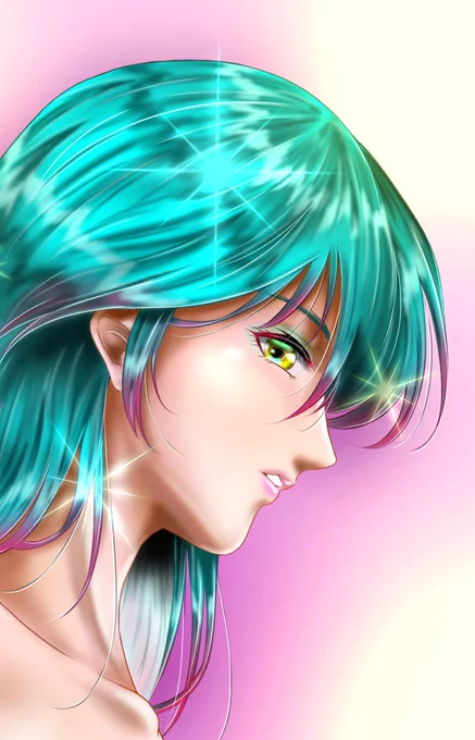 #みんなのサイドアングル見せてくれて#絵かきさんと繋がりたい 今月は一作品のみだったので代わりと言ってはなんですが宜しければ 