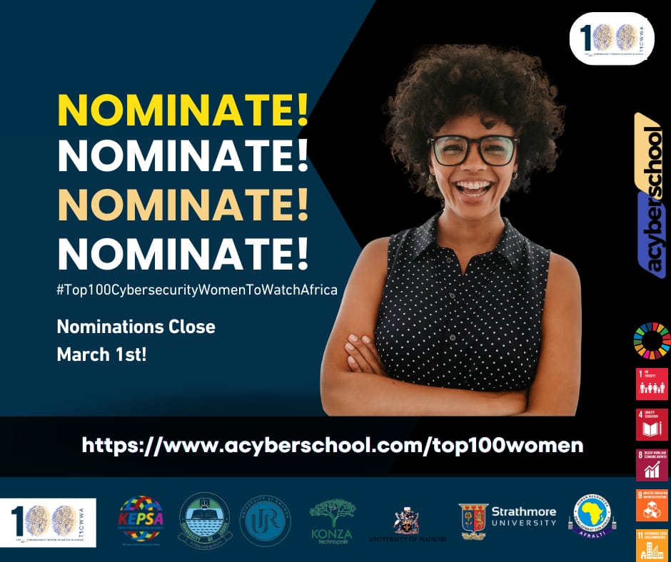 254_icon's tweet photo. Join Acyberschool in recognizing Africa's top women in cybersecurity! The "Top 100 Cybersecurity Women to Watch in Africa" initiative is a step towards a more inclusive digital future.Acyberschool 
#Top100CyberWomenAfrica
@Acyberschool https://t.co/kA3MSUBxNT