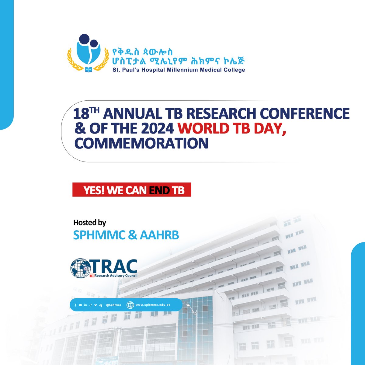We are pleased to announce that we have been selected as a host to organize the upcoming 18th TRAC and the 2024 WTD. Both events will be held in the EPHI Conference Hall from March 21-24/2024. #endtb #YesWeCanEndTB #WorldTBDay #tuberculosis #EndTBDialogues #makeadifference