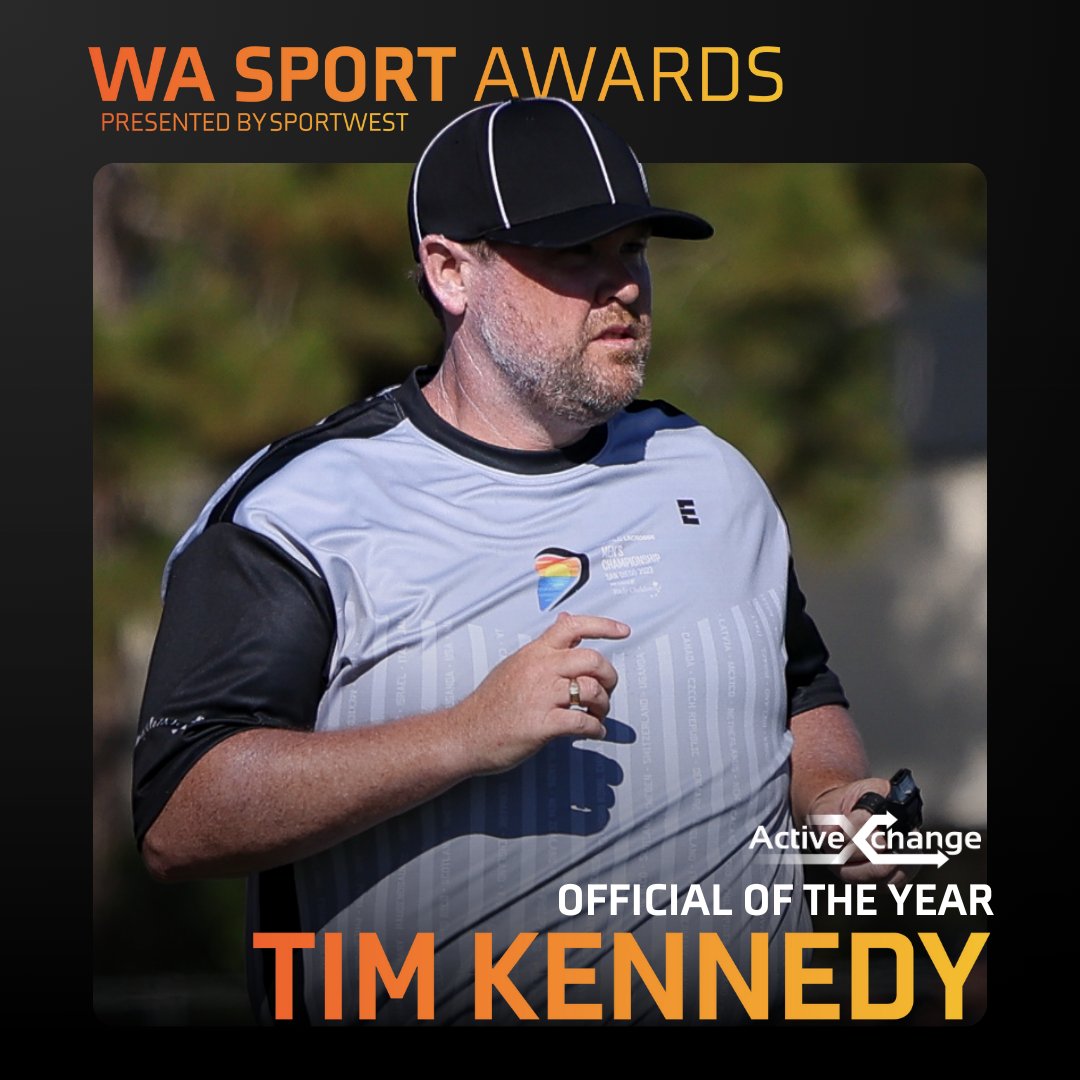 As Australia’s number one ranked lacrosse referee, East Fremantle Lacrosse club official Tim Kennedy, tonight announced as the 2023 ActiveXchange Official of the Year!

#WASportAwards #WASport #PerthNews