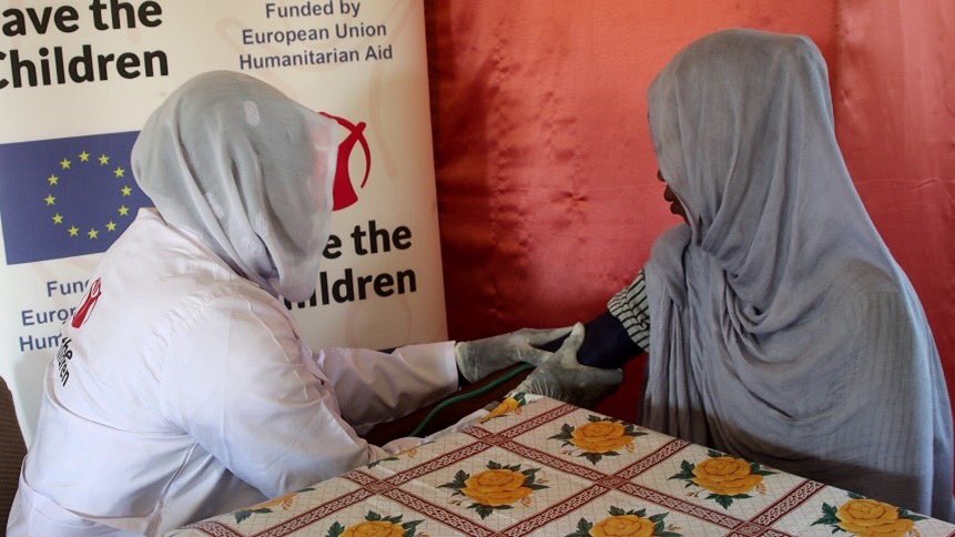 Limon a devoted 65 old midwife serves at a health center in #BlueNileState offering crucial healthcare to IDP women & babies. Our centre with @eu_echo offers vital care benefiting 130,935 individuals in five states with free life-saving healthcare #EveryLastChild #HumanitarianAid