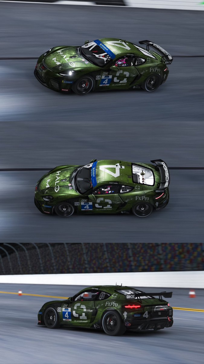 I think it’s safe to say he’s done it again. <a href="/krisdixdesigns/">Krisdix</a> producing a Lando Singapore helmet, Halo inspired livery for me 💚 Super pleased with how this one turned out, especially being a big halo fan 🤩 #iRacing #GT4