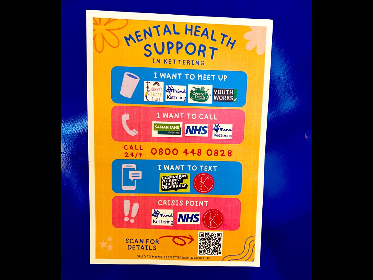 .. huge shout out to Natalie and the team @HalifaxBank Kettering for promoting the Mental Health Support leaflet produced with @KetteringTC ✅ Many costumers feeling worried in these uncertain times and don’t know where to go for help 😔 #WorkingTogether @MindKettering 🙌🌈💚