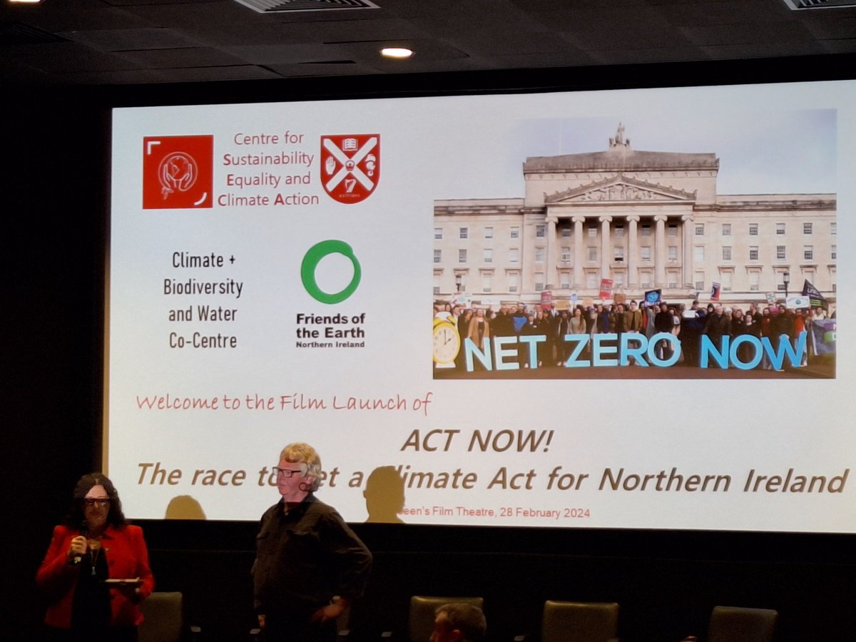 LMuinzer's tweet photo. Wonderful premiere of "The Race to get a Climate Act for Northern Ireland" yesterday @QFTBelfast
Documenting creation of our #ClimateChangeAct
Fab Q&A from @DrAmandaSlevin, @ClurBailey,@daithimckay, @ShaunaReports
Glad to have worked on this historic legislation!
@foe_ni https://t.co/mE6OdvUHrl