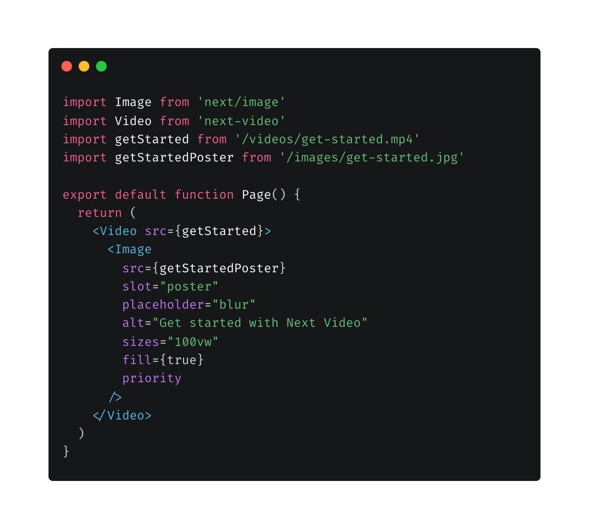 next-video supports slotted poster images (next/image) now for faster and more optimized video previews! check it out github.com/muxinc/next-vi…