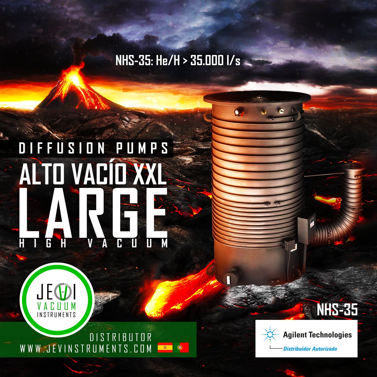 JeviVacuum's tweet image. 👁 Giants exist! 🌋 NHS-35: 35,000 l/s Diffusion Pump.

Explore all models: jevinstruments.com/productos/bomb…

@JeviVacuum distributor for @Agilent vacuum division #Spain #Portugal

#DiffusionPumps #VacuumPumps #HighVacuum #Agilent #NHS35