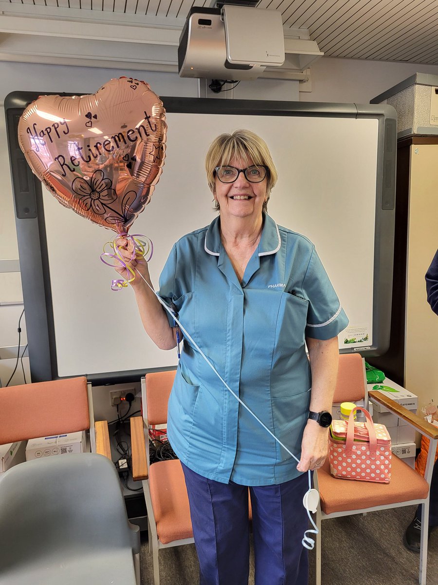 So today, <a href="/PharmacyBTH/">Pharmacy BTH 💊</a> says goodbye to Jackie Abbott (aka Jabs!)
A fabulous pharmacy technician who has worked for the Trust since 1988 - 36 years. We wish Jackie well as she starts her well-deserved retirement 💚
 <a href="/BTHCSS/">CSSDivisionBVH</a> <a href="/BlackpoolHosp/">NHS Blackpool Teaching Hospitals 💙🌈</a> <a href="/Rebecca_Bond_/">BTH_Chief_Pharmacist</a> <a href="/ablessington1/">Amanda Blessington</a>