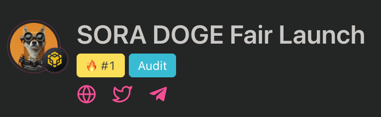SORA_DOGE's tweet photo. Trending #1 on PinkSale

#SORADOGE https://t.co/gy58C4qcGc