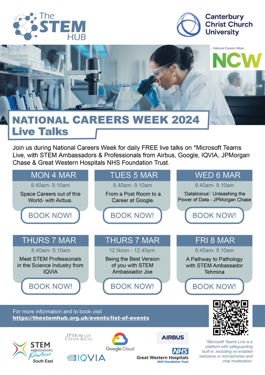 STEMHUB_SE's tweet photo. Not that we're counting! We've a busy week planned with 10 pre-records, 7 live talks during #NCW2024, plus 3 #MarsWeek live shows. Join our #STEMazing @STEMAmbassadors https://t.co/RcxSDxZPih #STEMed #Teachers #primary #secondary @STEMLearningUK @ESERO_UK @CareersWeek https://t.co/LNVG3cbZa0