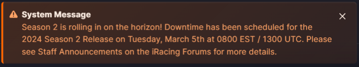 Se viene el mantenimiento más largo de la historia de <a href="/iRacing/">iRacing</a>