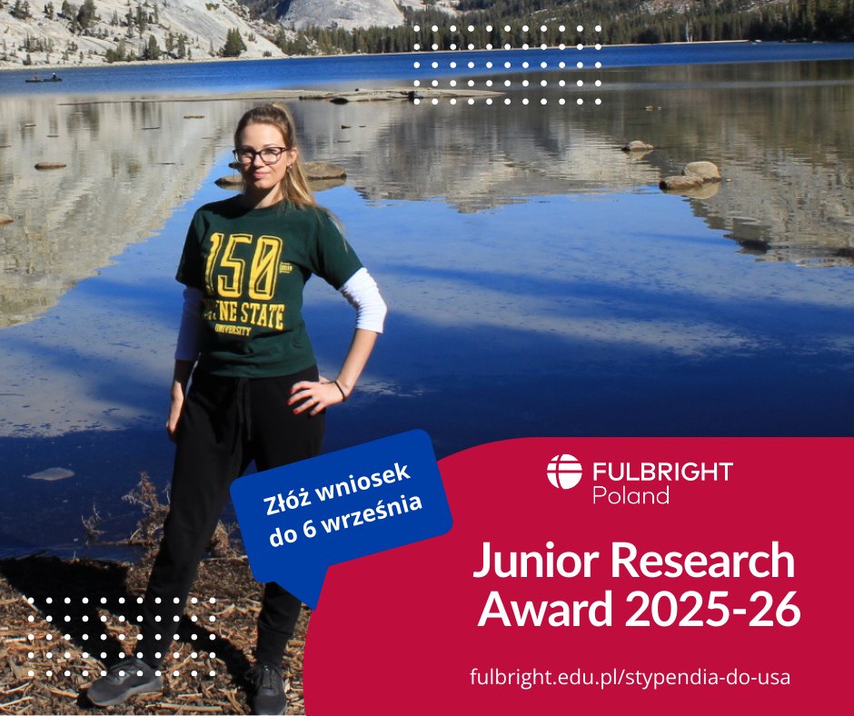 Fulbright Junior Research Award 2025-26 to stypendium dla osób przygotowujących rozprawę doktorską w polskich instytucjach naukowych na wyjazd do USA w celu realizacji projektu badawczego (4-10 miesięcy). ⏰ Nabór wniosków trwa do 6 września. 👉 fulbright.edu.pl/stypendia-do-u…