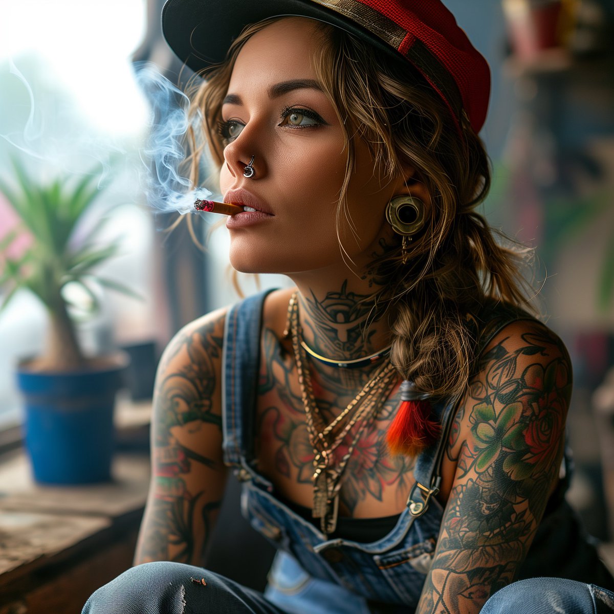 Contemplation Through Ink and Smoke

#Portrait #Tattoos #UrbanStyle #Smoke
