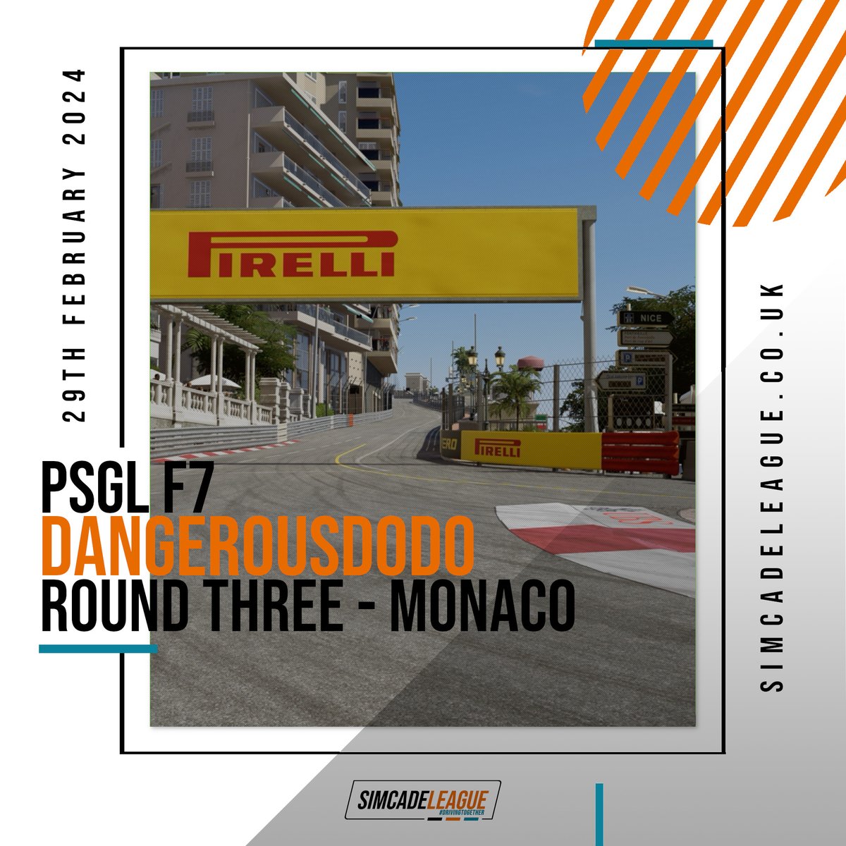 Our driver <a href="/ERL_Dodo173/">DangerousDodo01</a> heads to the twisty streets of Monaco tonight in <a href="/PremierSimGL/">PSGL</a> F7 for Round Three

Watch from 7pmUK - twitch.tv/dangerousdodo01