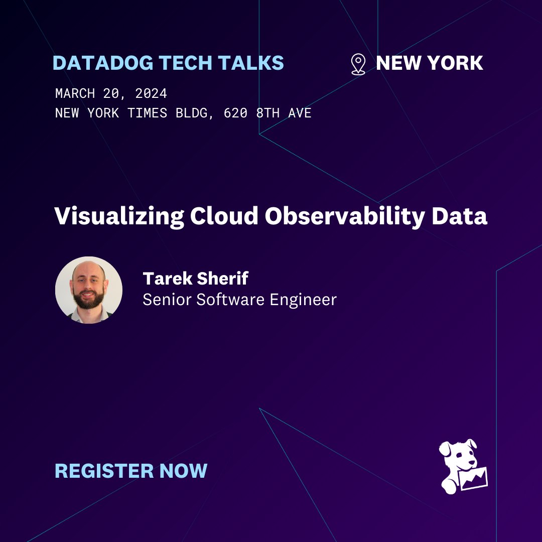 I'll be speaking about the challenges of visualizing cloud observability data the next @datadoghq NYC Tech Talks event on March 20. RSVP here: employerbrand.datadoghq.com/datadognyctech…