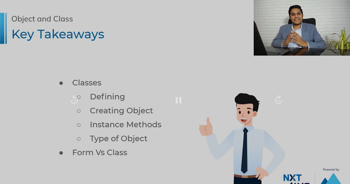 mohan_tigala's tweet image. Hello Connections : )
Today was day #39 of #75daysoflearningandcodingchallenge.
In this class we have gone through some deeper into #OOPS concepts.
#Organized_description :- #Properties #Actions #Templates.
#Bundling_Data :- #Encapsulation.
#classes :- #Instance_of_class