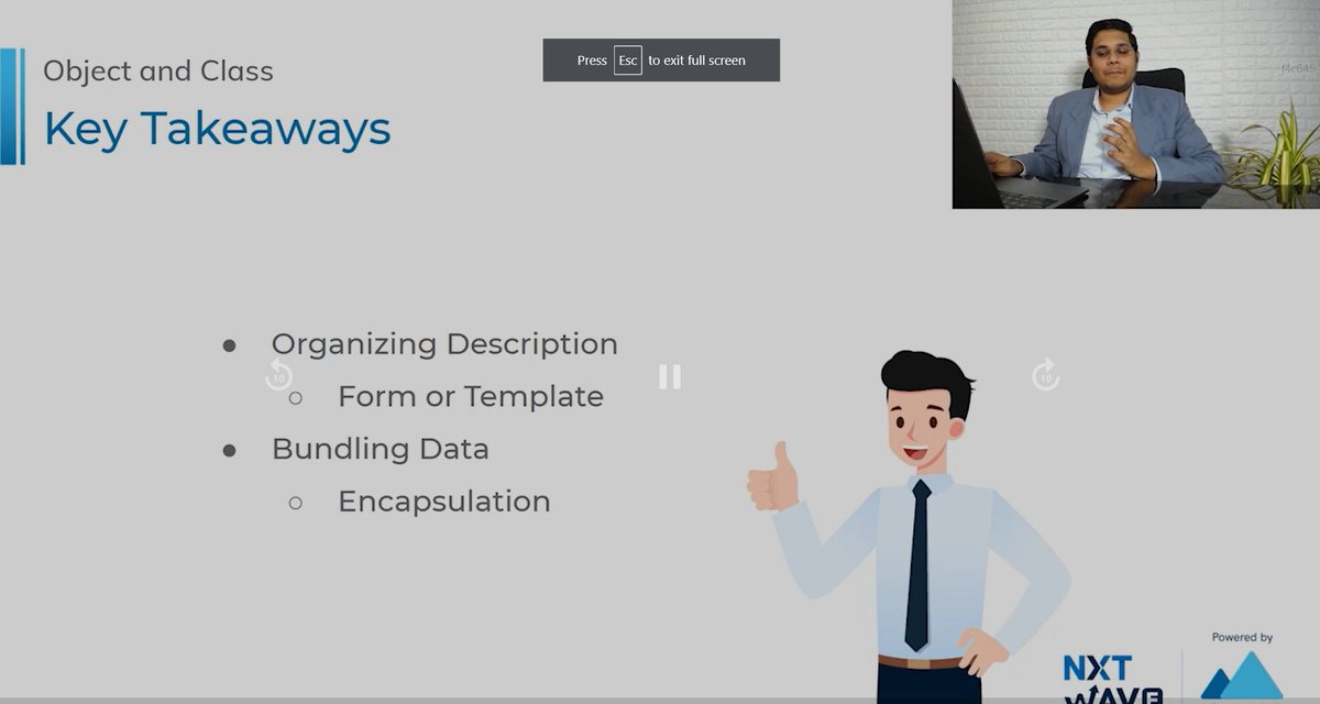 mohan_tigala's tweet image. Hello Connections : )
Today was day #39 of #75daysoflearningandcodingchallenge.
In this class we have gone through some deeper into #OOPS concepts.
#Organized_description :- #Properties #Actions #Templates.
#Bundling_Data :- #Encapsulation.
#classes :- #Instance_of_class