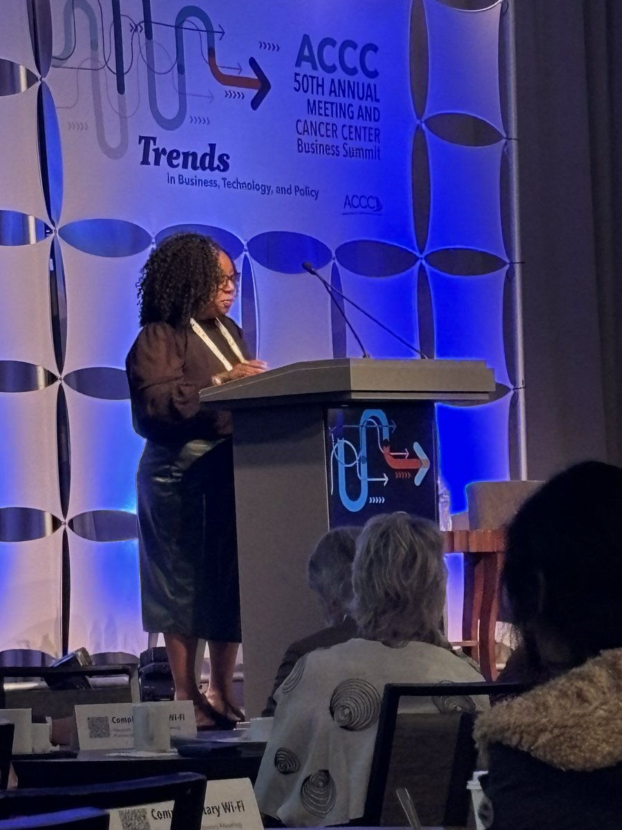 Exciting time for <a href="/ACCCBuzz/">ACCC</a> as we evolve under a new name: Assoc of Cancer Care Centers! <a href="/DrNJBarrett/">Nadine J. Barrett, PhD, MA., MS</a> setting the stage for 2024! (GC friends-speakers have recognized GCs twice in 1st 30 minutes-does your cancer center belong to ACCC?)