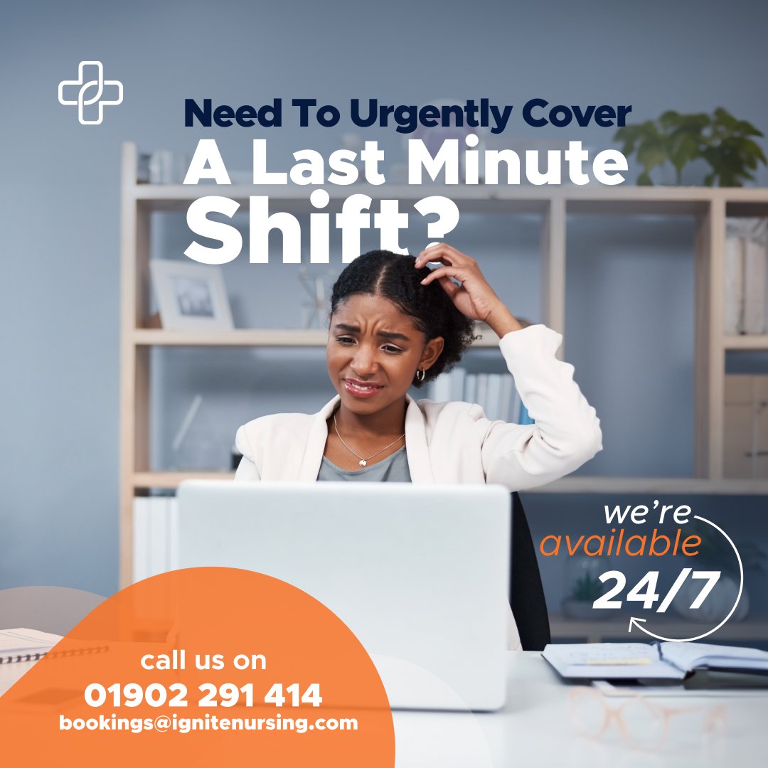 IgniteNursing's tweet image. 🔥 Need an urgent shift coverage? We&apos;ve got you covered!🤙 Call us at 01902 291 414 or email bookings@ignitenursing.com anytime, day or night. Ignite Nursing - here to support you 24/7! #NursingCare #ShiftCoverage #IgniteNursing #happynewmonth