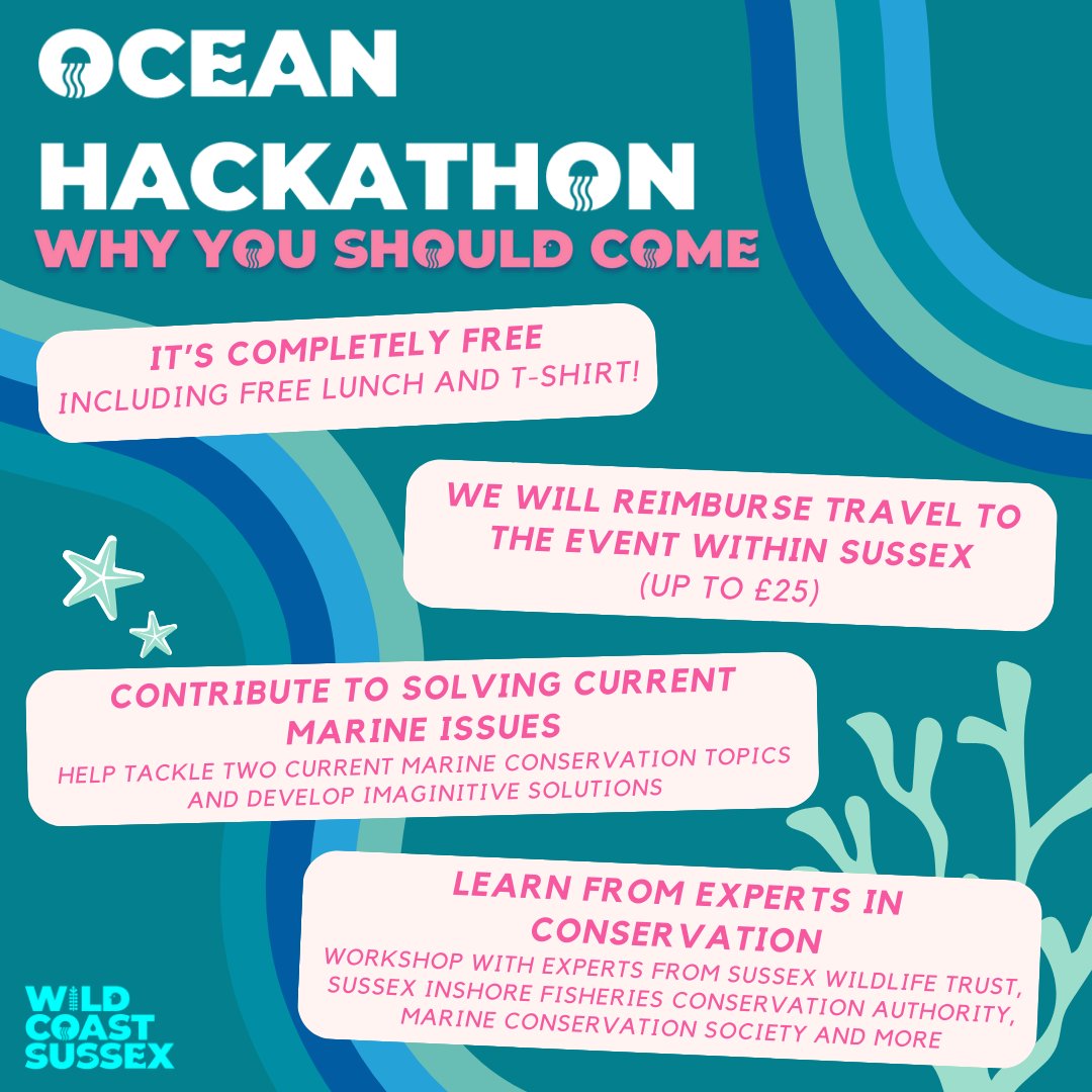 You can still get tickets for our Ocean Hackathon for 16-25 yr olds! 

📅 Sunday 17th March, 10am-4:30pm
📍De La Warr Pavilion, Bexhill

Find out more and get free tickets here: eventbrite.co.uk/e/ocean-hackat…