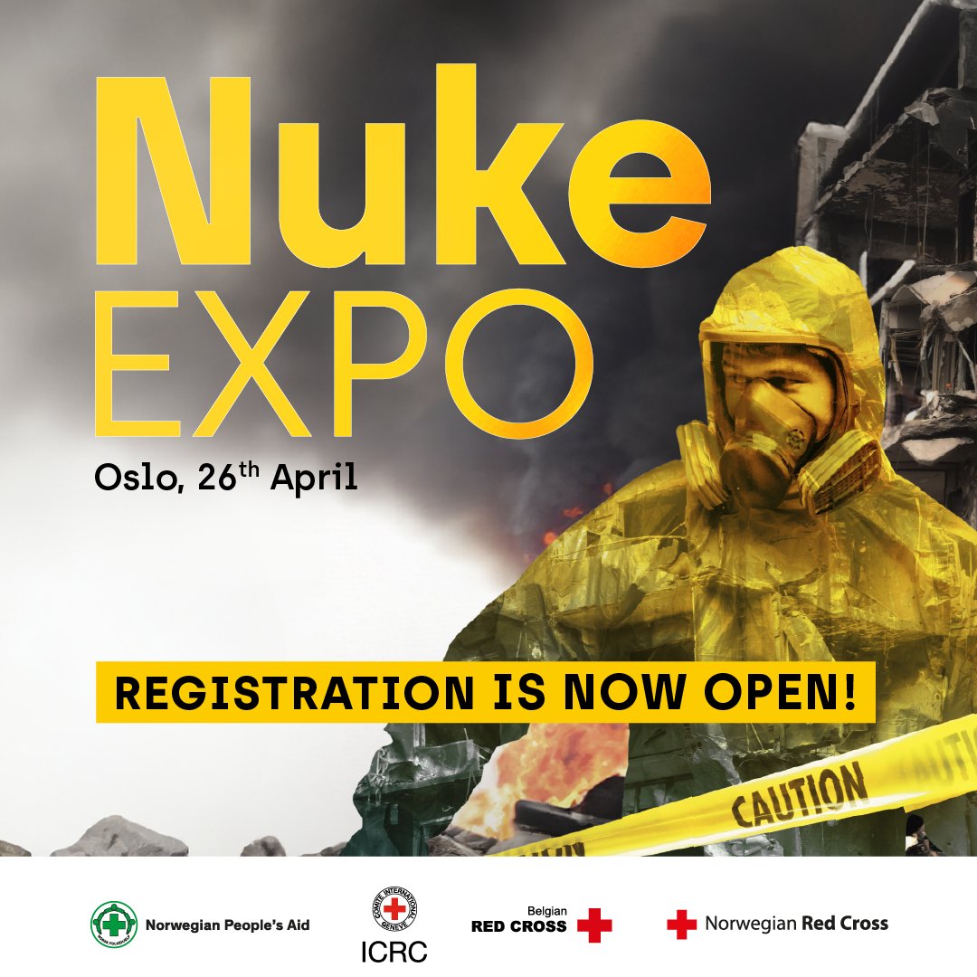 Hva hadde skjedd om et atomvåpen hadde detonert i Oslo? Hvem ville rykket ut og hvordan? <a href="/NPAdisarm/">NPA Mine Action and Disarmament</a> <a href="/ICRC/">ICRC</a> <a href="/CroixRougeBE/">Croix-Rouge de Belgique</a> <a href="/RodeKruisVL/">Rode Kruis-Vlaanderen</a> <a href="/rodekorsnorge/">Norges Røde Kors</a> inviterer deg til å finne det ut på NukeEXPO i Oslo 26 April 2024. Registrer deg her: nukeexpo.org