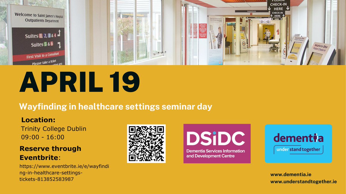 We would like to draw your attention to an upcoming event that we think you might be interested in. On Friday 19th April, the Dementia Services Information & Development Centre, in conjunction with the HSE's Understand Together campaign, are holding a full day seminar entitled