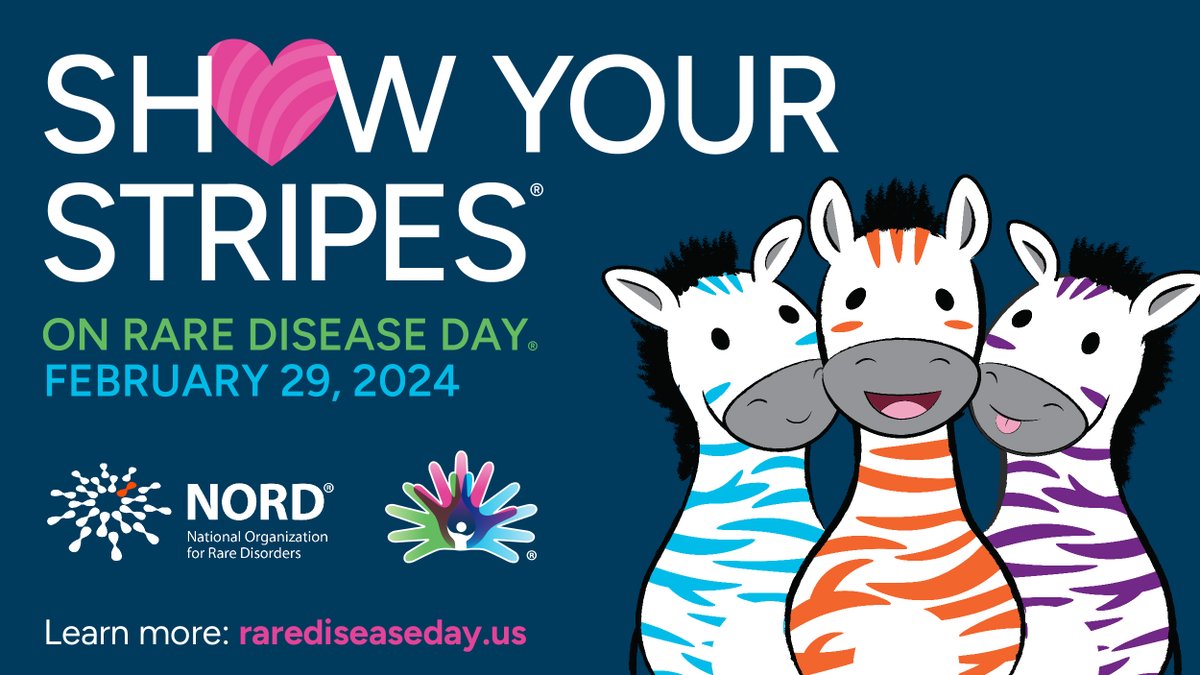 Today, on #RareDiseaseDay, let’s unite in raising awareness and supporting those impacted by rare diseases worldwide. Every voice matters in advocating for research, treatments and hope. #ShowYourStripes