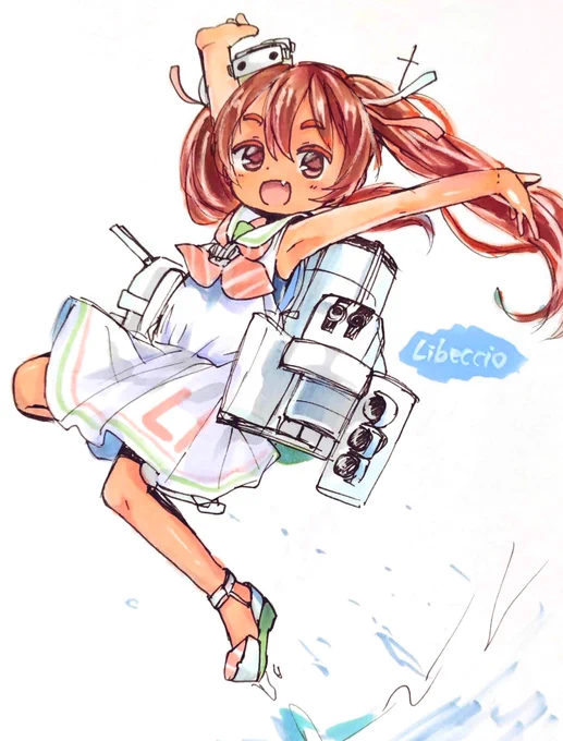 #艦これ版深夜の真剣お絵描き60分一本勝負#艦これ版真剣お絵描き60分一本勝負_20240229リベジャーーーーンプ 