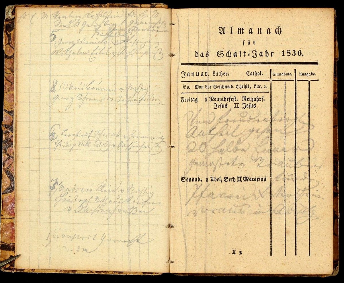 Wir wünschen allen einen schönen 29. Februar! Dazu haben wir heute passend einen 'Schreib=Almanach für das Schalt=Jahr MDCCCXXXVI.' Aus dem Bestand des Staatsarchivs Wertheim. ➡️landesarchiv-bw.de/plink/?f=7-227… #Schaltjahr #Schalttag